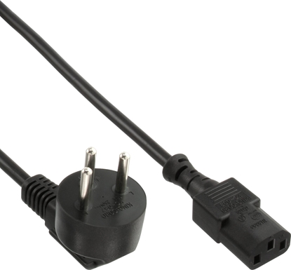 Изображение InLine InLine® Power cable, Israel plug to IEC, black, 3.0m