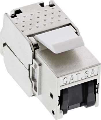 Изображение InLine InLine® RJ45 Keystone Jack Snap-In module Cat.6a, with dust cover red