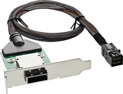 Изображение InLine InLine® SAS HD Low Profile Adapter Bracket ext. SFF-8088 to int. SFF-8643 0.5m