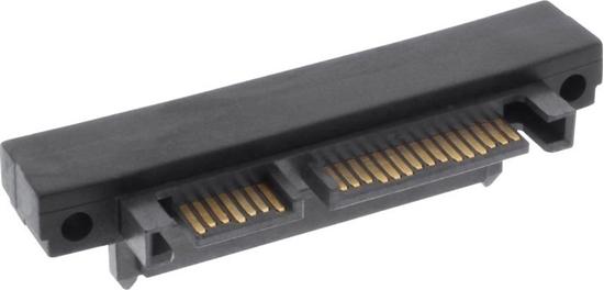 Picture of InLine InLine® SATA adaptor, M/F, 22pin (15+7) downward angled