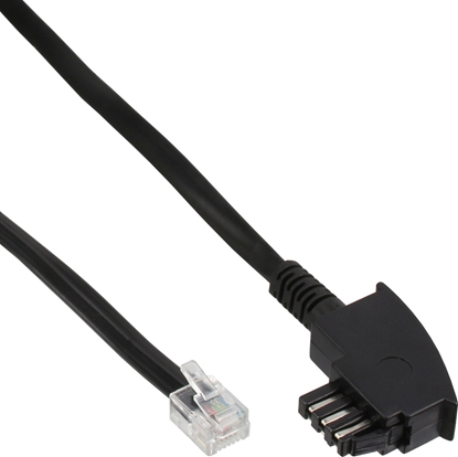 Picture of InLine InLine® TAE-N cable, complete pinout, TAE-N to RJ12 (6P6C), 1m