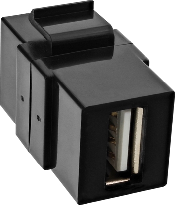 Изображение InLine InLine® USB 2.0 Keystone Snap-In module, USB 2.0 A female/female, white housing