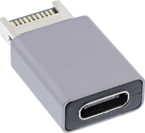 Изображение InLine InLine® USB 3.2 adapter, internal USB-E front panel male to USB-C female