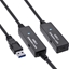 Attēls no InLine InLine® USB 3.2 Gen.1 active extension, USB-A male to USB-C female, 10m