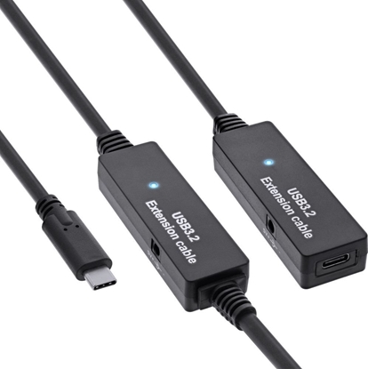 Picture of InLine InLine® USB 3.2 Gen.1 active extension, USB-C male to USB-C female, 10m