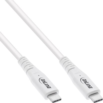 Picture of InLine InLine® USB4 cable, USB Type-C male/male, PD 240W, 8K60Hz, TPE white, 2m