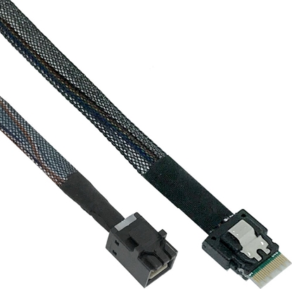 Attēls no InLine SFF-8654 - SFF-8643, 0.5m, Czarny (27643A)