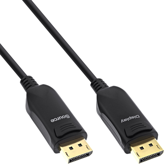 Изображение InLine® DisplayPort 1.4 AOC Kabel, 8K4K, schwarz, 15m