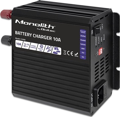 Attēls no Charger for LiFePO4 AGM GEL SLA batteries, 10A