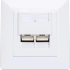 Picture of Intellinet 771917 socket-outlet 2 x RJ-45 White