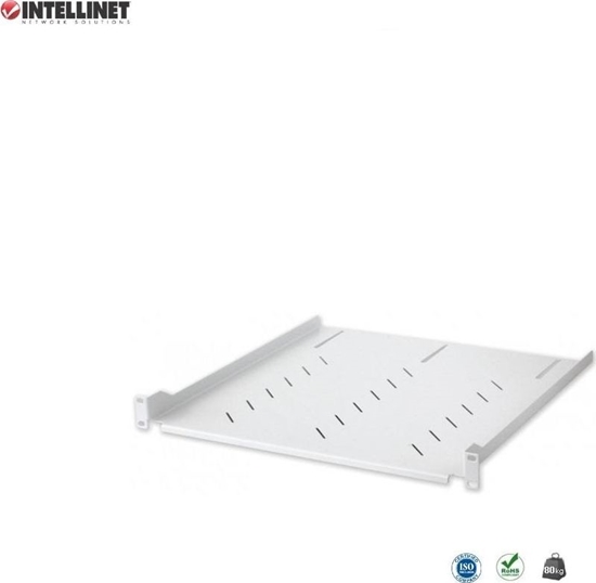 Изображение Intellinet Network Solutions Póka 1U 470mm rack 19, 4 pkt mocowania, perforowana, szara (637299)