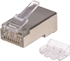 Picture of Intellinet RJ45 Modular Plugs Pro Line, Cat6A, STP, 3-prong, for solid & stranded wire, 50 µ gold-plated contacts, 70 pack
