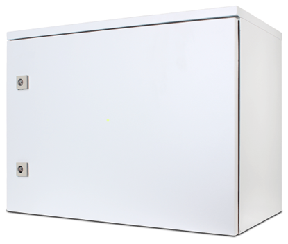 Picture of IP55 12U 19" sienas skapis, tērauda durvis / 685 x 550 x 410 mm / pelēks, samontēts