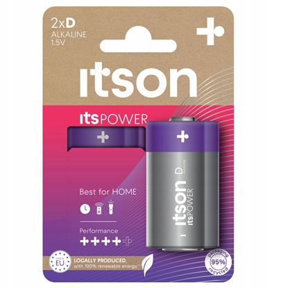 Attēls no itson itsPOWER battery Alkaline LR20IPO/2CP