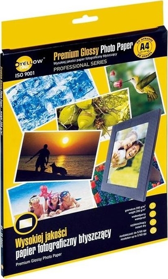 Picture of Yellow One Papier fotograficzny do drukarki A4 (350134)