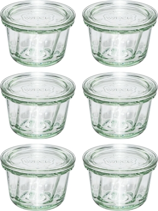 Attēls no Jata WECK Round Rim Jar Muffin 165ml Set of 6
