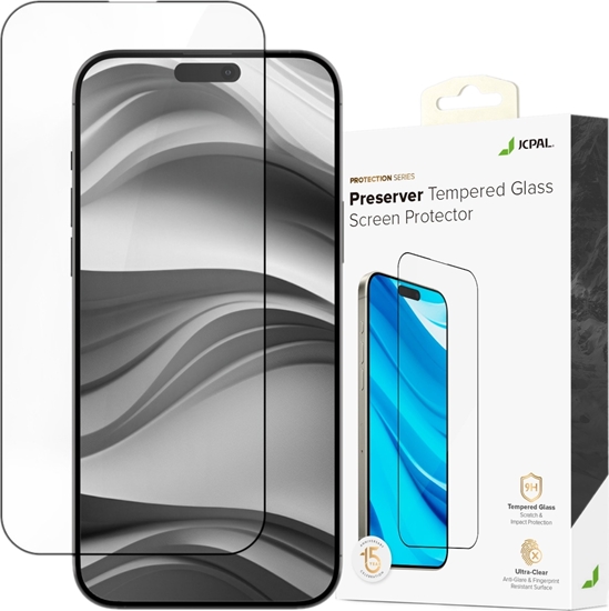 Изображение Jcpal JCPal Preserver Tempered Glass Screen Protector - szko hartowane do iPhone 16 Plus czarna ramka