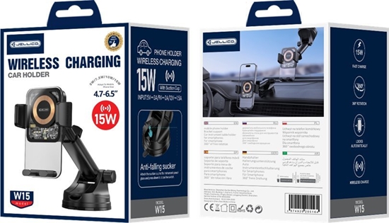 Picture of Jellico JELLICO uchwyt samochodowy z adowaniem bezprzewodowym W15 15W Czarny