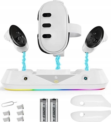 Attēls no JYS Magnetyczna Stacja Dokujca adowarka Stojak 2 Akumulator Do Oculus Quest 3 / Jys-mq001