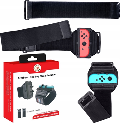 Attēls no JYS Opaska Pasek Mocowanie Na Rk Nog Do Nintendo Switch / Switch Oled + 2x Pasek Przeduajcy Ns245