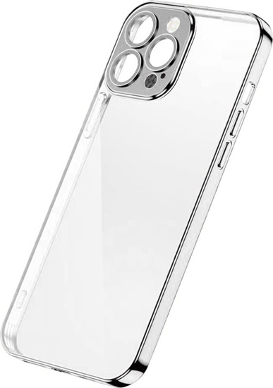 Изображение Joyroom Joyroom Chery Mirror Case etui pokrowiec do iPhone 13 Pro obudowa z metaliczn ramk srebrny (JR-BP908 silver)