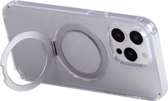 Изображение Joyroom Magnetic protective phone case with holder Joyroom JR-BP004 for iPhone 15 Pro (transparent)