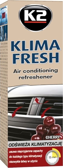 Picture of K2 K2 Klima Fresh bezinwazyjny rodek do czyszczenia klimatyzacji Cherry 150ml uniwersalny