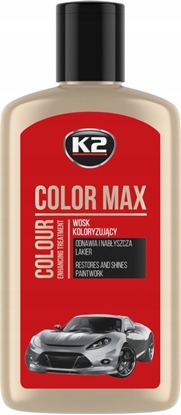 Изображение K2 K2 WOSK KOLORYZUJCY, NABYSZCZA I CHRONI. COLOR MAX 250 CZEROWONY 250ML