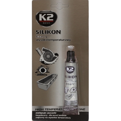 Picture of K2 Silikon wysokotemperaturowy czarny 21g na blistrze (K0477)