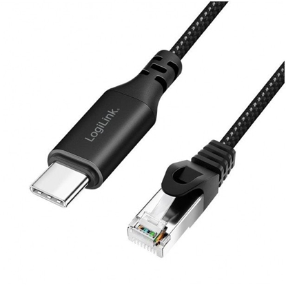 Picture of Kabel adapter LogiLink CU0413 Ethernet USB 3.2, C/M do RJ45/M, aktywny, 3 m