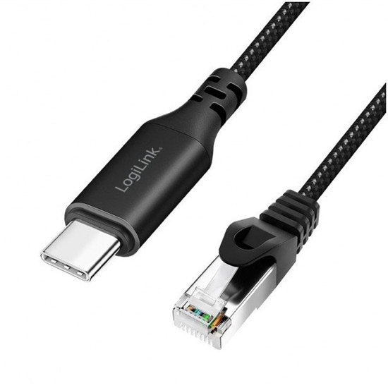 Picture of Kabel adapter LogiLink CU0413 Ethernet USB 3.2, C/M do RJ45/M, aktywny, 3 m