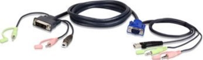 Attēls no Kabel Aten ATEN 2L-7DX3U Kabel KVM VGA-DVI 3 m, czarny, 3 m