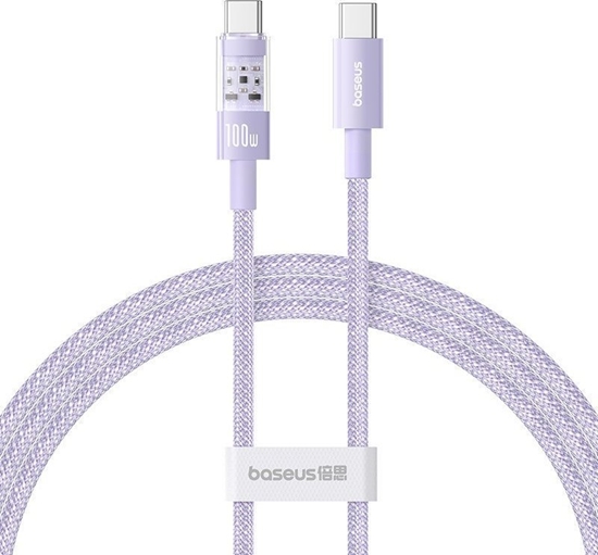 Picture of Kabel USB Baseus USB-C - USB-C 1 m Fioletowy (P10373000511-00)