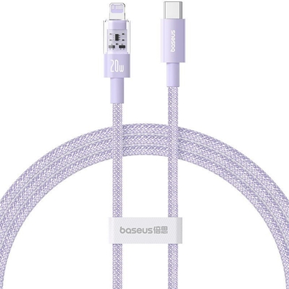 Attēls no Kabel USB Baseus USB-C - Lightning 1 m Fioletowy (P10373001511-00)