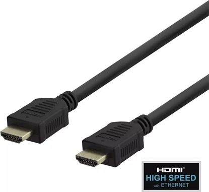 Изображение Kabel Deltaco HDMI kabelis DELTACO 4K UHD, 5m, juodas / HDMI-1050-K / R00100015