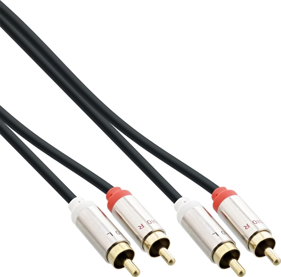 Picture of Kabel Digitus InLine® Slim Audio cable 2x RCA M/M, Stereo, 0.5m