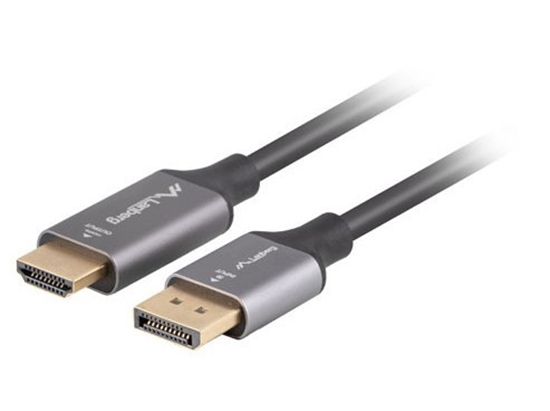 Picture of Kabel Displayport(M)-HDMI(M)1.8M 4K czarno-srebrny