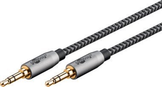 Picture of Kabel Goobay Kabel poczeniowy audio AUX, 3,5 mm stereo, 3 m, Sharkskin Grey - Dugo kabla 3 m