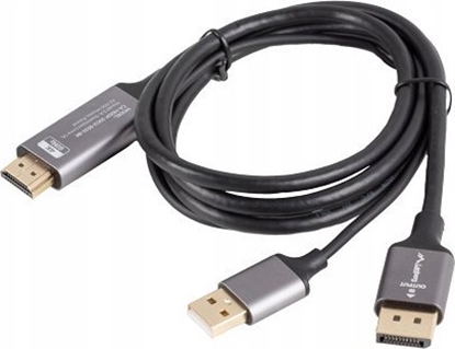 Изображение Kabel HDMI(M)-Displaypor(M) 1.8M 4K czarny