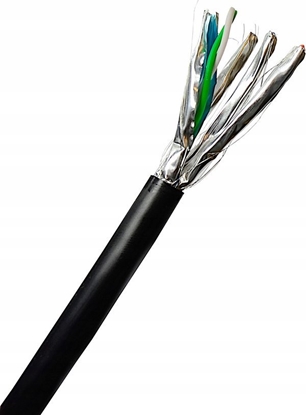 Picture of Kabel instalacyjny zewntrzny suchy DIGITUS kat.7, S/FTP, Fca, AWG 23/1, PE, 50m, czarny