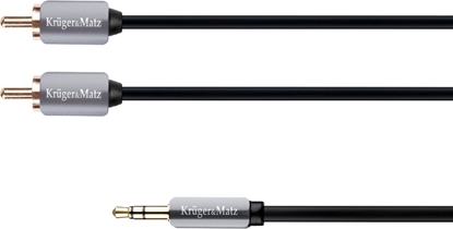 Attēls no Kabel Kruger&Matz Jack 3.5mm - RCA (Cinch) x2 3m srebrny (KM0311)