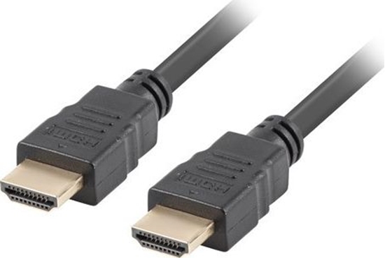 Изображение Kabel Lanberg HDMI - HDMI 0.5m czarny (CA-HDMI-11CC-0005-BK)