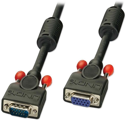 Attēls no Lindy VGA Cable M/F, Black, 1m