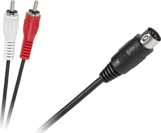 Изображение Kabel LP DIN - RCA (Cinch) x2 1.2m czarny (LEC-KPO2792-1,2)