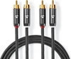 Picture of Kabelis Nedis 2x RCA - 2x RCA 5m