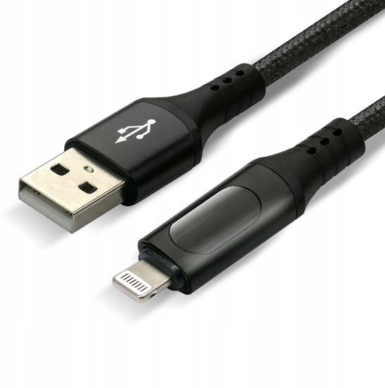 Изображение Kabel USB Usams USB-A - Lightning 1 m Czarny (CBB-1IBL)