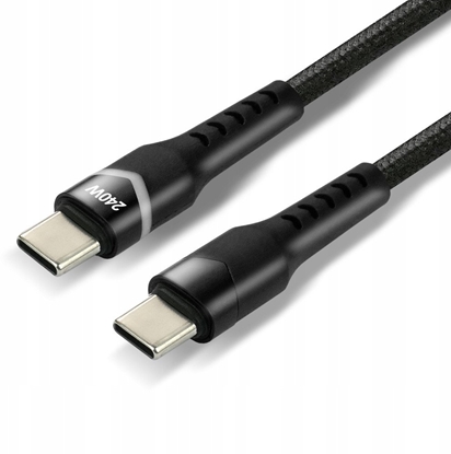 Изображение Kabel USB Usams USB-C - USB-C 1 m Czarny (CBB-1PDRS)