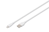 Изображение Digitus Lightning silicone connection cable, USB-A - Lightning 1m, white