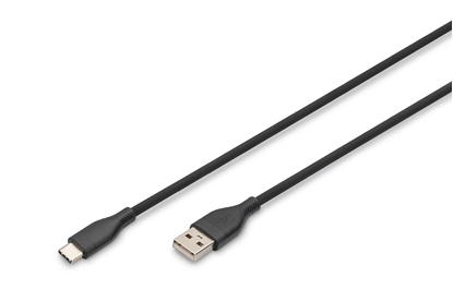 Изображение Digitus USB-C silicone connection cable, 0.5m, black