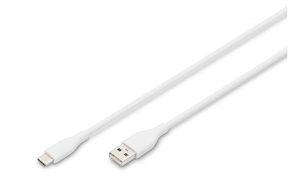 Изображение Digitus USB-C silicone connection cable, 1m, white